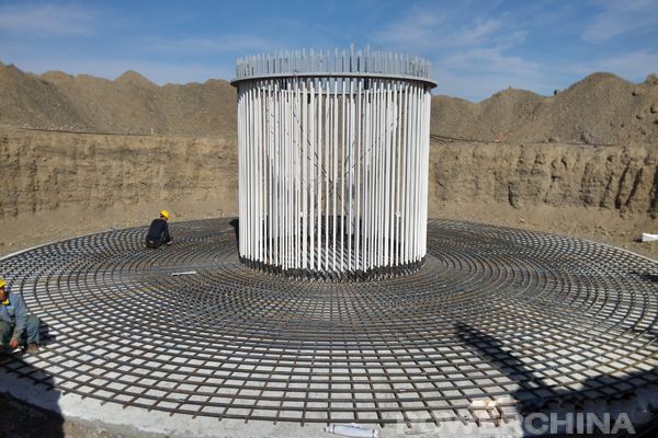 2.5MW gravity foundation anchor bolt of Huaneng Kailu Jianhua project